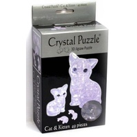 3D CLEAR CAT CRYSTAL PUZZLE (6/48)