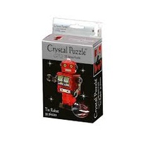 3D RED TIN ROBOT CRYSTAL PUZZLE (6/48)